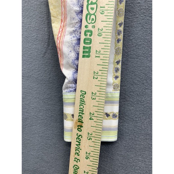 Indigo Palms Denim Co. Button Down Shirt Men's M Striped Floral Long Sleeve - Picture 8 of 16